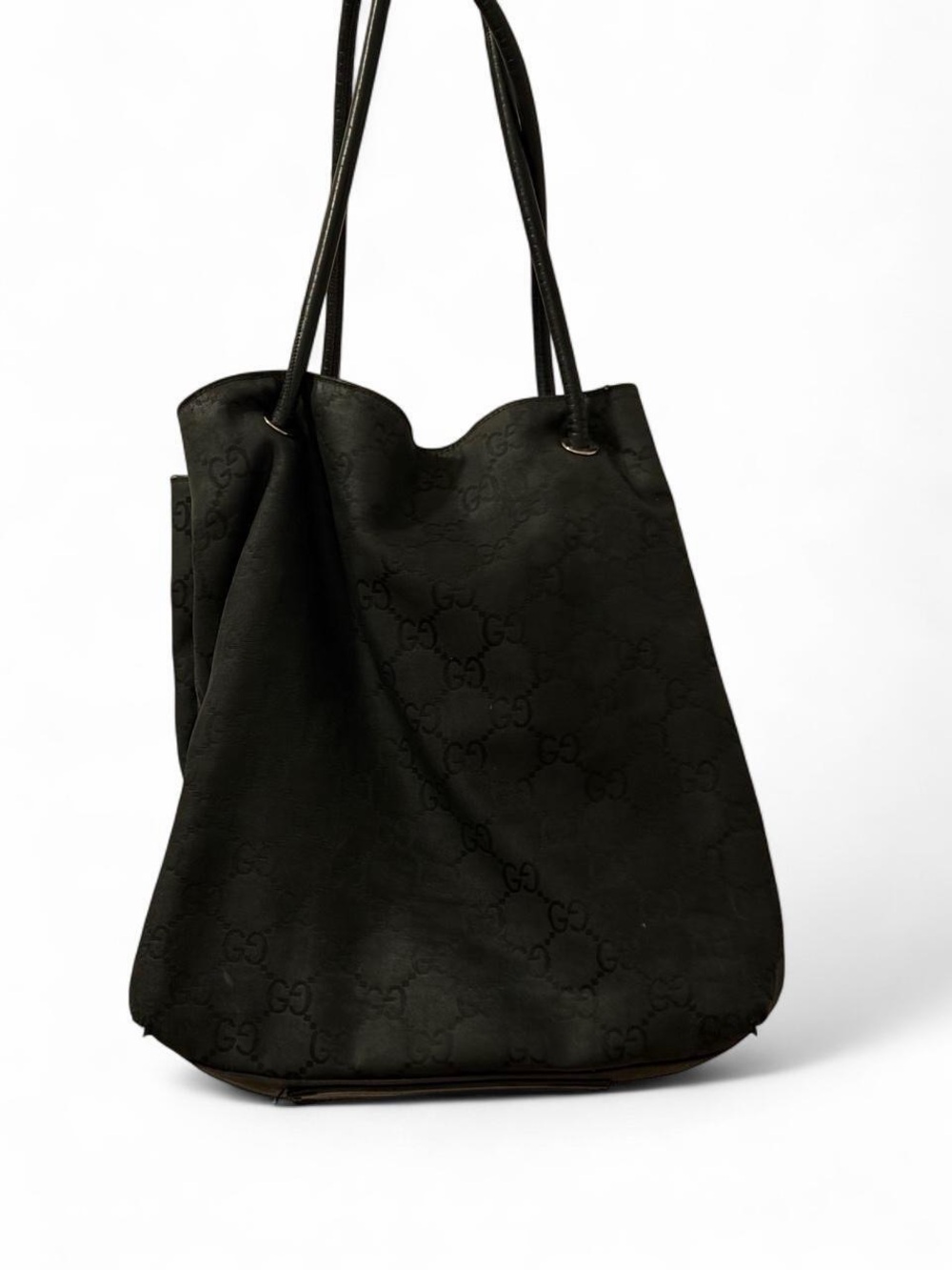 Authentic Gucci Black GG Nylon Monogram Gifford Tote Bag (Style 152274)